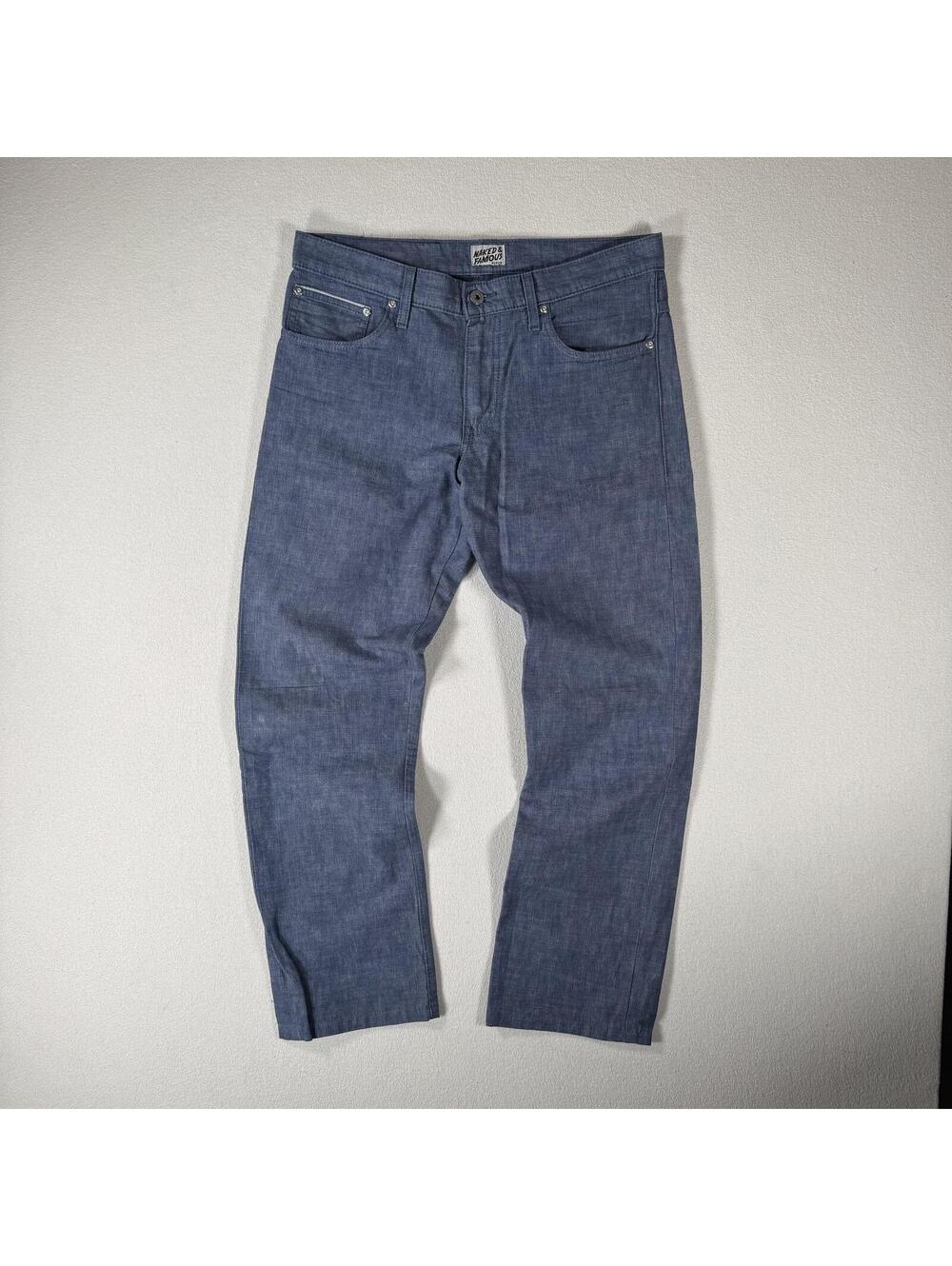 Naked And Famous Slim Guy Chambray Selvedge Light Jeands